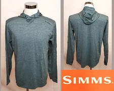 Simms Solarflex Cooling Hoody Men's Medium Neptune UPF 50 Fishing NWT #W4508