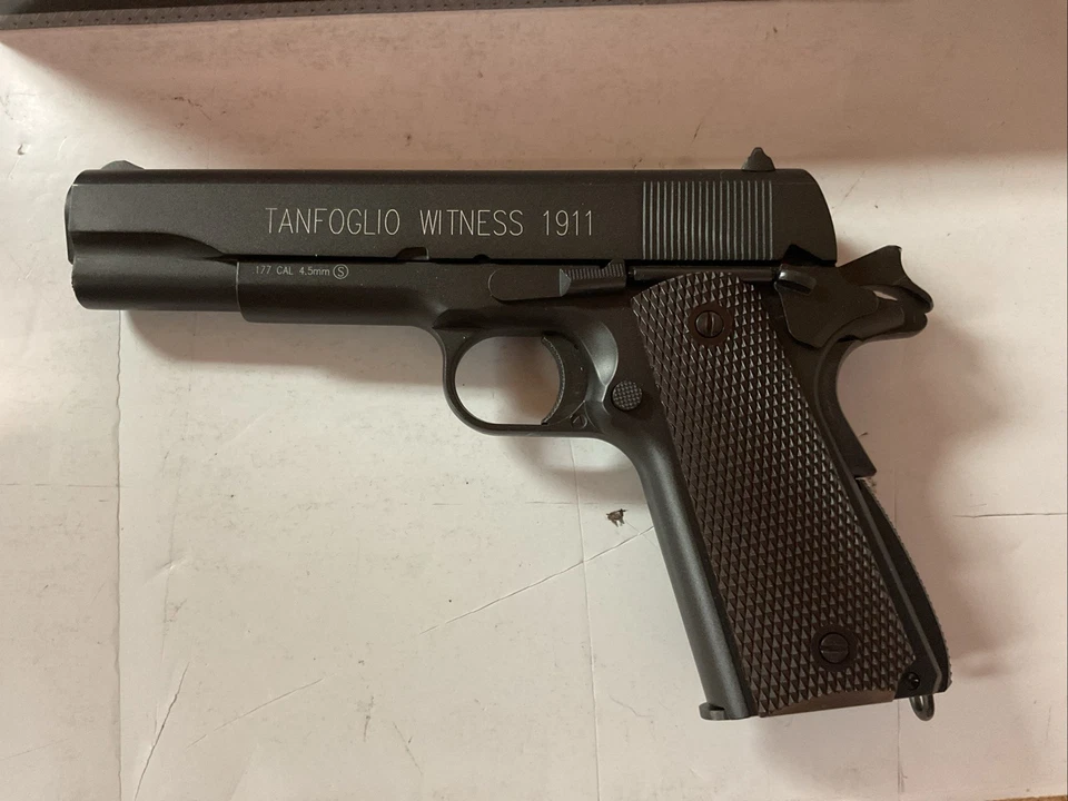 Cal. Tanfoglio Witness 1911 CO2 .177 Pistola Blowback BB - Imagem 3 de 4