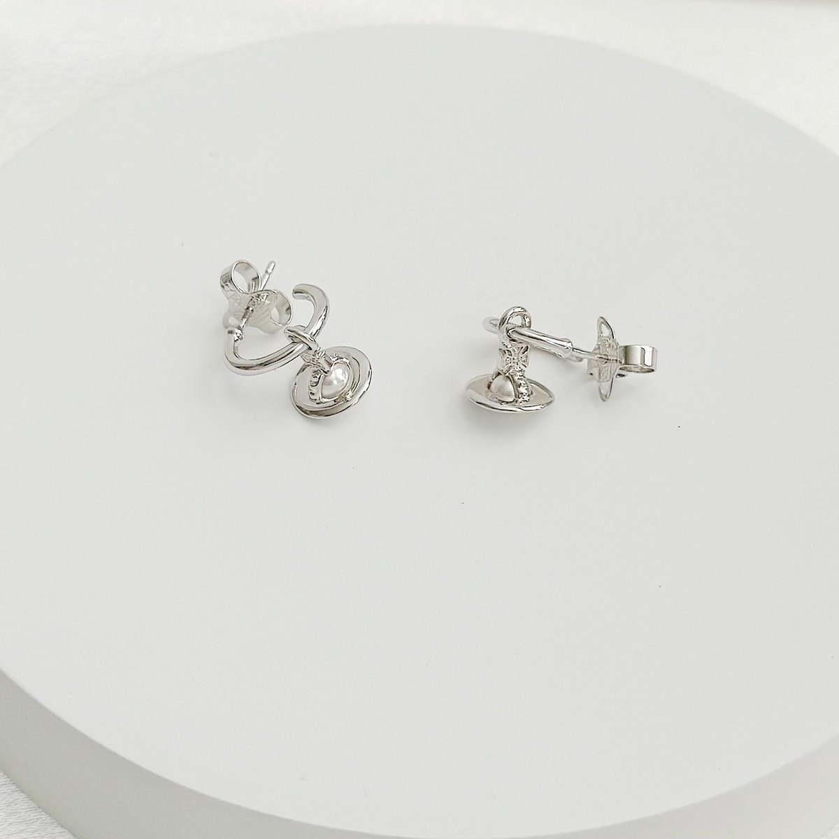 Vivienne Westwood Layla Earrings Mini orb drop earrings silver
