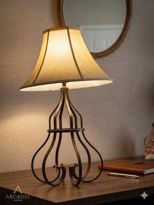 Home Bronze Table no Shade Traditional Style ethan allen