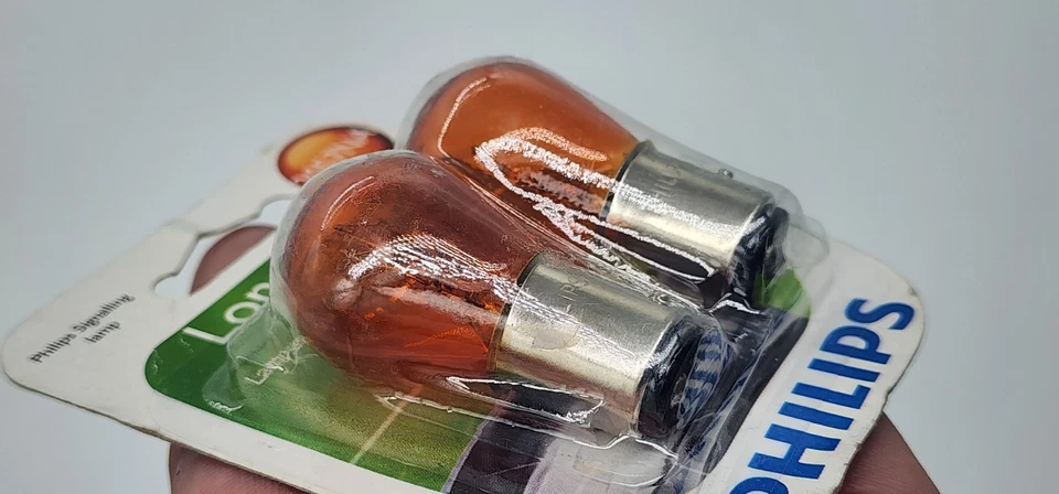 Philips 2057NALLB2 Bombilla de luz de señal de giro ámbar de larga duración 2057 - PACK DE 2 Foto 3 de 3