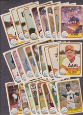 1981 Fleer Baseball Card Lot of 26 Different Houston Astros NM Avg Vintage