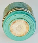 RARE Vintage MCM Turquoise Avon Regence Perfume Glacé Milk Glass Trinket Gem Jar