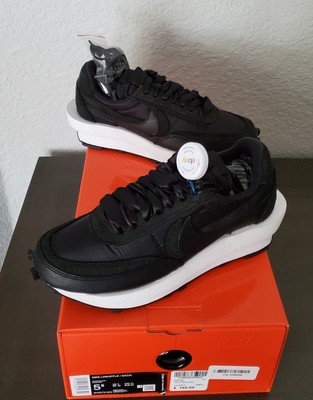 nike x sacai black nylon ld waffle shoes