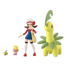 POKÉMON SCALE WORLD JOHTO LYRA & BAYLEEF & NATU & SMOOCHUM Premium Bandai Figure