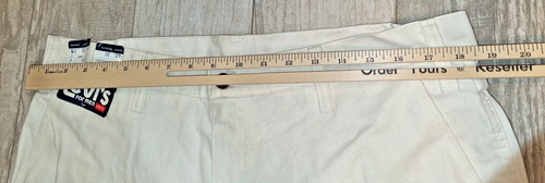 VINTAGE LEVIS FOR MEN WHITE SUMMER BOATING YACHT PANTS NEW WITH TAGS 40"W 30" L - Picture 3 of 12