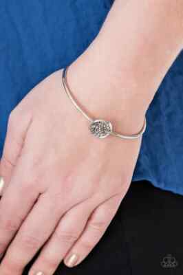 Paparazzi Bracelet -Modern Day Diva - Hematite Rhinestones - Cuff- Statement