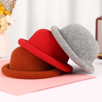 Really Cute Cherry Red Wool Church Dress Hat Ladies Fall Winter Dress Hats/ Shenor Collections - Shenor  main image 3
