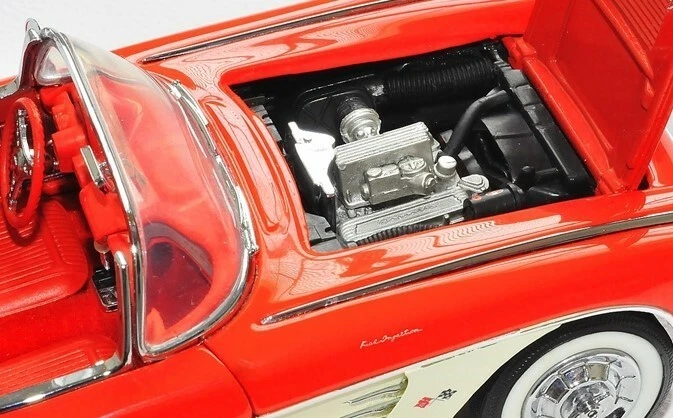 Corvette Chevrolet 55Chevy57StingRay Race Car12Classic18Hot Rod Metal 1 24 Model - Image 4 of 4