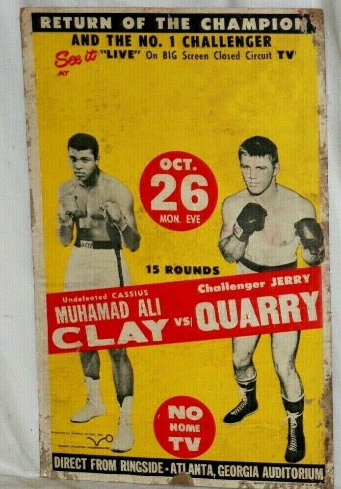 RARE! 1970 Muhammad Ali vs. Jerry Quarry, Orig. Closed