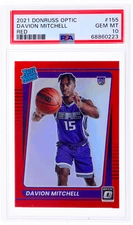 2021 Donruss Optic Davion Mitchell Rated Rookie Red Prizm #155 /99 PSA 10 RC