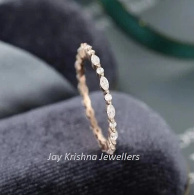Marquise Diamant Cocktail Ehering, 925 Silber Statement Verlobungsring - Bild 1 von 3