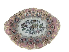 Antique French China Company Decorative Dish Ohio Hand Painted Oval Platter
