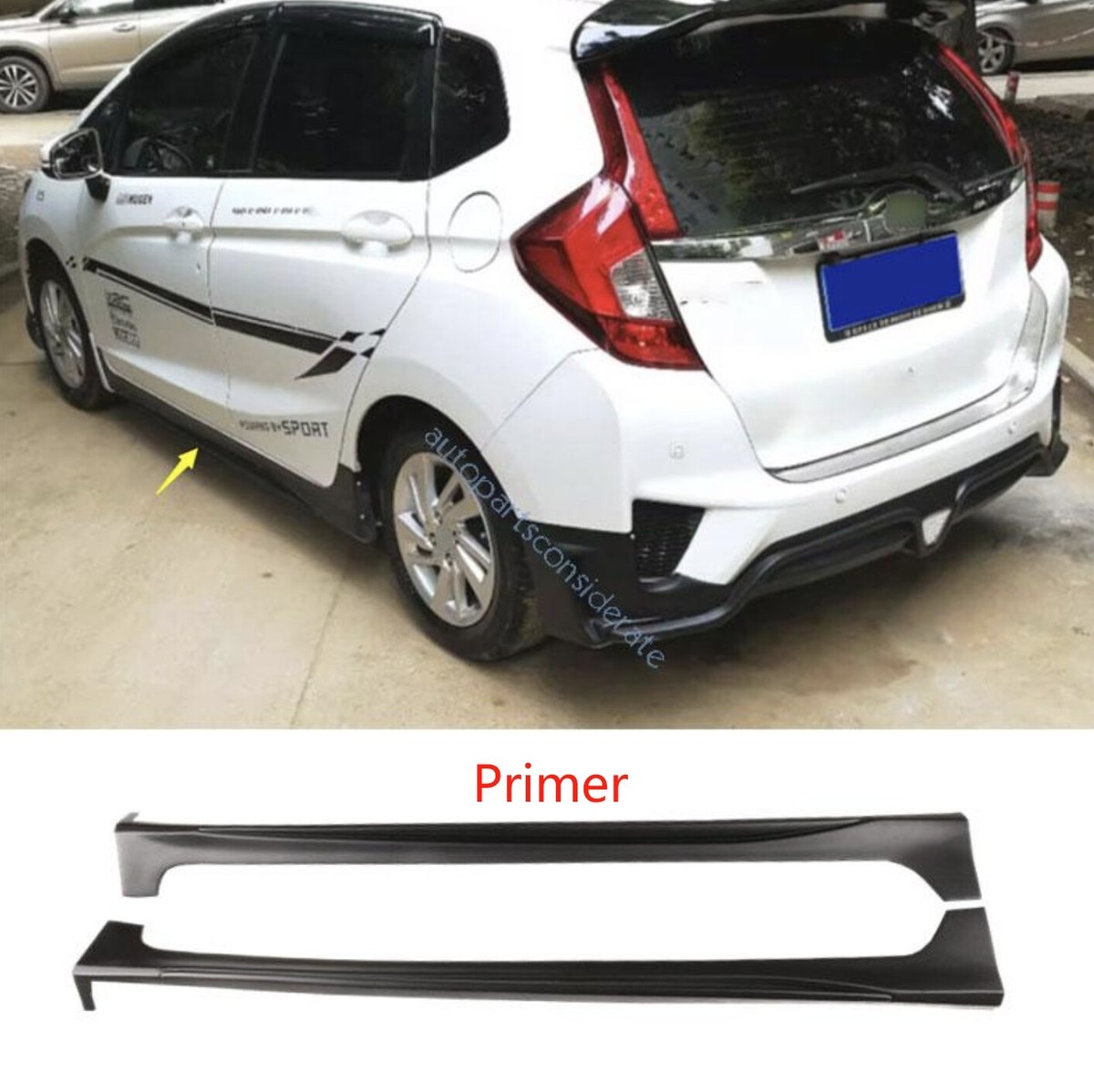 2014-2017 Honda Fit Jazz GK5 Exterior Door Panel Trim Side Skirts