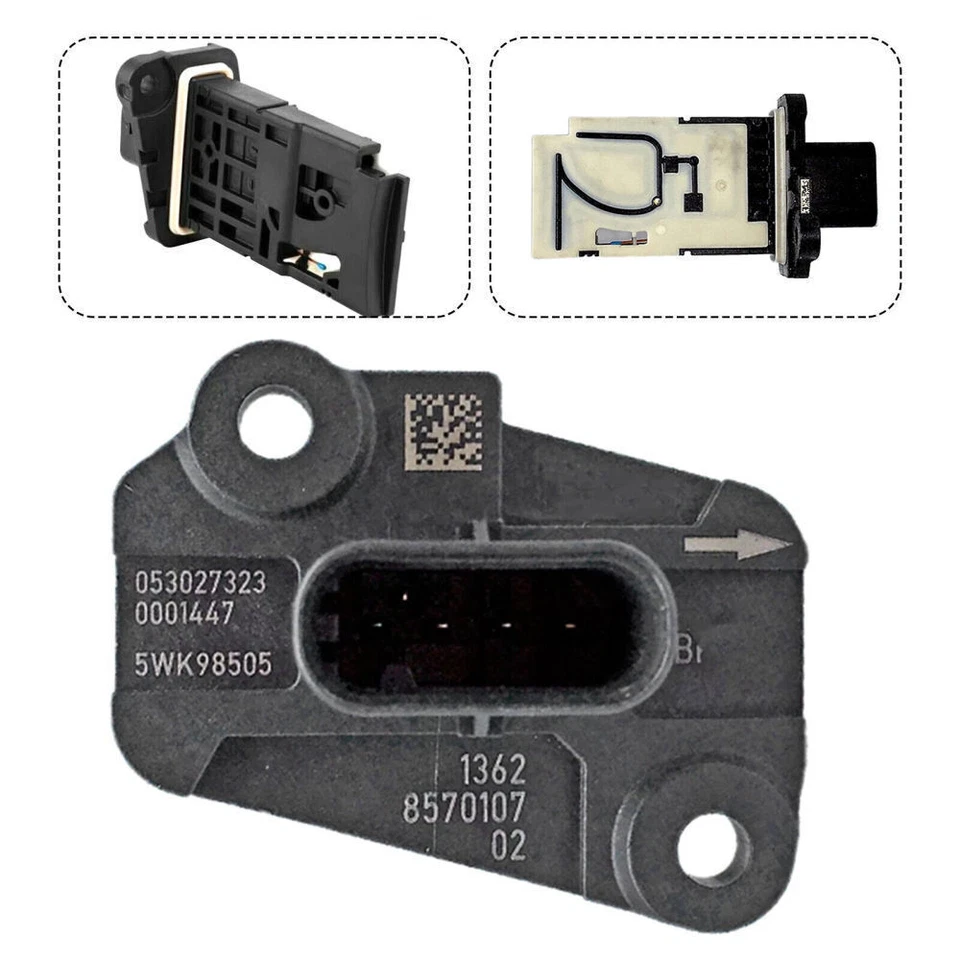 For BMW 1 2 3 4 5 Series MINI Mass Air Flow Meter Sensor 5WK98505 13628570107 OE - Image 3 of 4