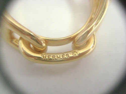 Hermes Vintage 2 tone ring US size 5, /W Hermes scarf ring 2 items - Picture 11 of 11
