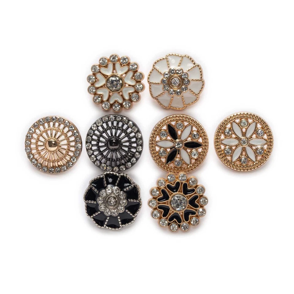 5pcs Round Shiny Metal Buttons for Clothing Repair Sewing Handmade Decor 18mm - Image 2 of 3