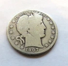 1907 D BARBER HALF DOLLAR - UNCERTIFIED