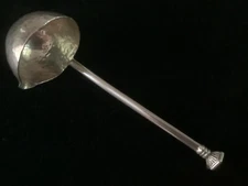 Aesthetic Seal Top hand hammered sauce ladle - mono F