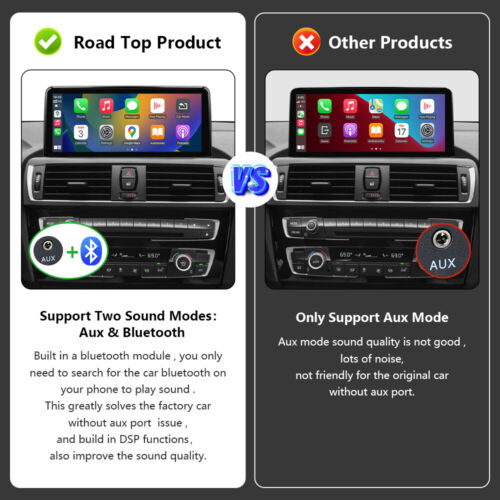 10.25' Wireless CarPlay AndroidAuto Touchscreen für BMW 1/2e F20 F21 F22 Mit NBT - Bild 4 von 13