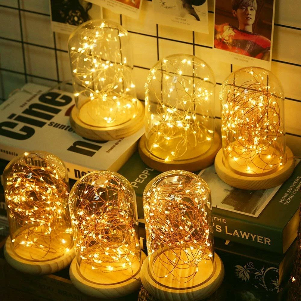 10M Fairy Lights Battery Powered 100 LED Copper Wire String Xmas Party W Remote