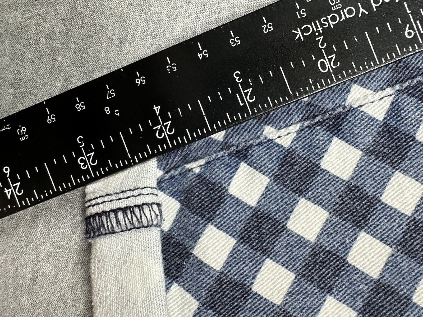 Kate Spade Play Hooky Broome Street  Blue White Diamond Plaid Denim Capris Sz 28 thumbnail 7