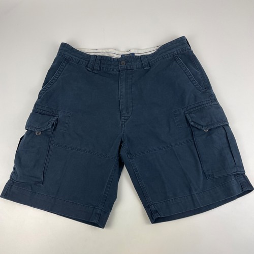 Polo Ralph Lauren Mens Size 38 Cargo Shorts Navy Blue 10" Inseam