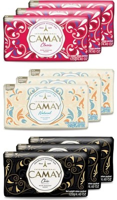Camay Natural International Beauty Bathing Soap French Fragran All Skin 125gm ea
