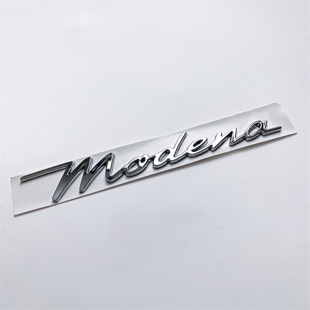 Maserati Modena S Chrome Side Fender Emblem Badge OEM Sport