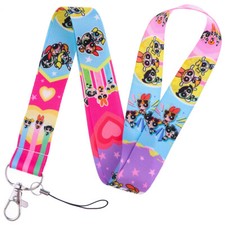 Powerpuff Girls Blossom Bubbles Buttercup Cartoon ID Badge Holder Lanyard