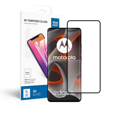 Für Motorola Edge 50 Pro - 5D Screen Glas FULL GLUE Displayschutzglas SCHWARZ
