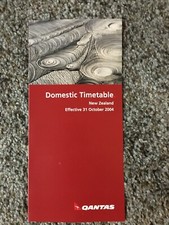 Qantas Airways Domestic New Zealand Timetable October 31 2004