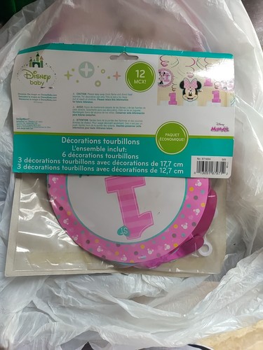 MINNIE MOUSE 1st Birthday Absorted Lot UN Opened Plus Free Lose Items New - Picture 5 of 17