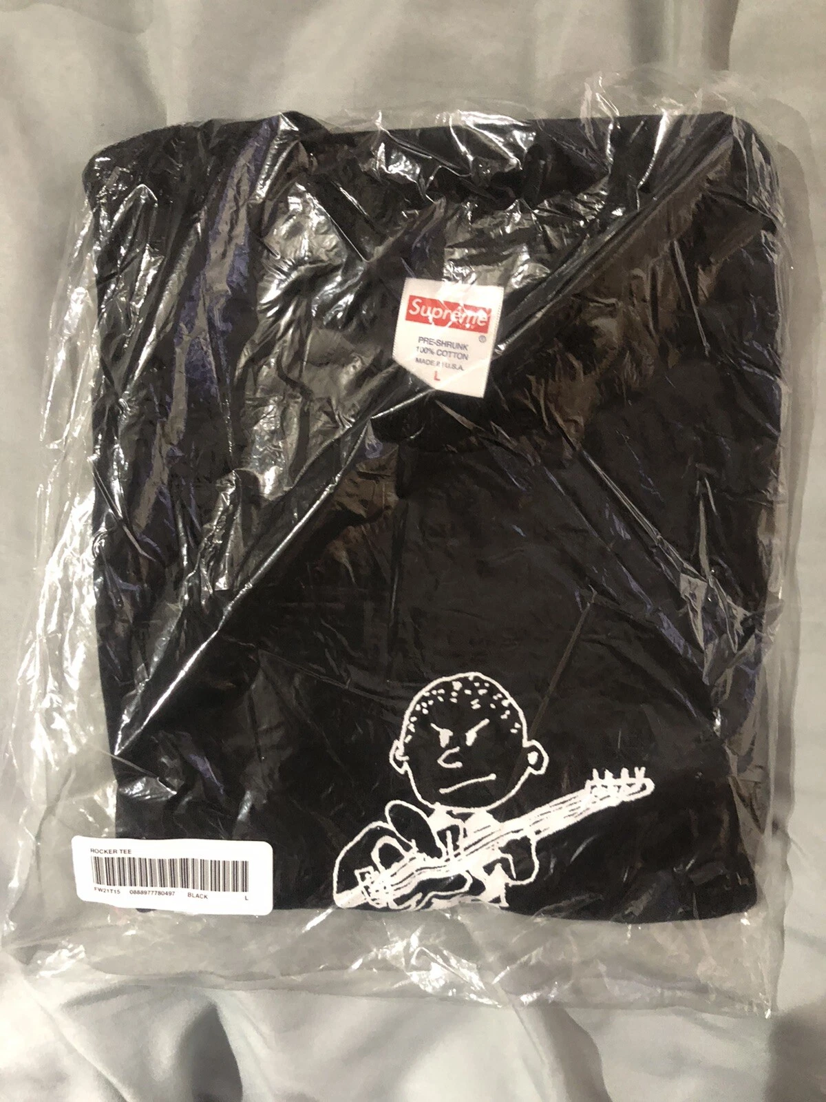 T shirt Supreme Rocker noir taille L grand FW21 Bogo