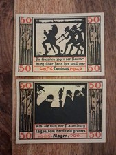 Naumburg emergency money 50 Pfennig 1920 2 notes 