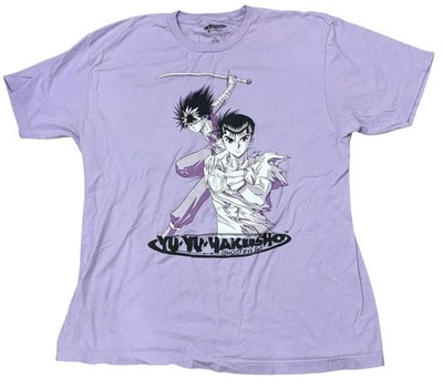 Yu Yu Hakusho Ghost Files Purple Anime Tee XL Crunchyroll Graphic Print Manga