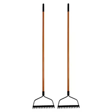 Ashman 48 In. Handle Length, Bow Rake, Fiberglass Rubber Grip Handle, Heavy-Duty