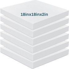 6 Pack High Density Foam Cushion 2"x18"x18" Seat Pad for Chair Sofa DIY