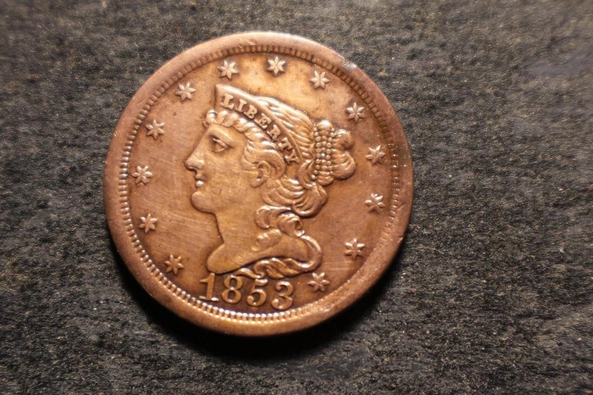 1853 Year Braided Hair US Half Cents (1840-1857) for sale | eBay