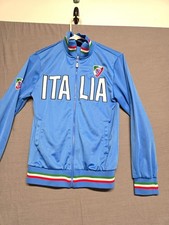 Italia Blue Track Jacket with Italian Flag Trim XS