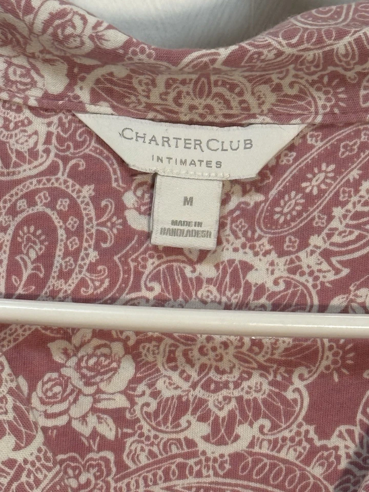 Conjunto de pijama Charter Club manga corta superior e inferior para mujer talla M’s Foto 3 de 4