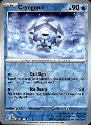 Cryogonal 047/191 Reverse Holo Pokemon Surging Sparks Common NM