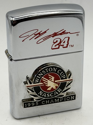 #ad Vintage 1996 Jeff Gordon Winston Cup NASCAR Champion HP Chrome Zippo Lighter $24.95
