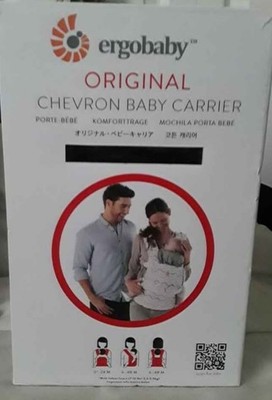 ErgoBaby Original Chevron Pink Baby Carrier Fits 5-45 Pounds