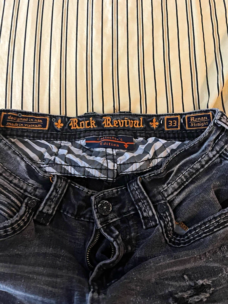 25+ Rock Revival Denim Jeans for Men in 32 Inseam for sale