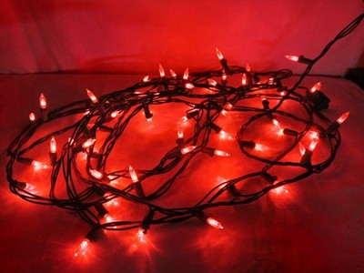 Enchanted Forest L.E.D Red 70ct Faceted Miniature Light Set