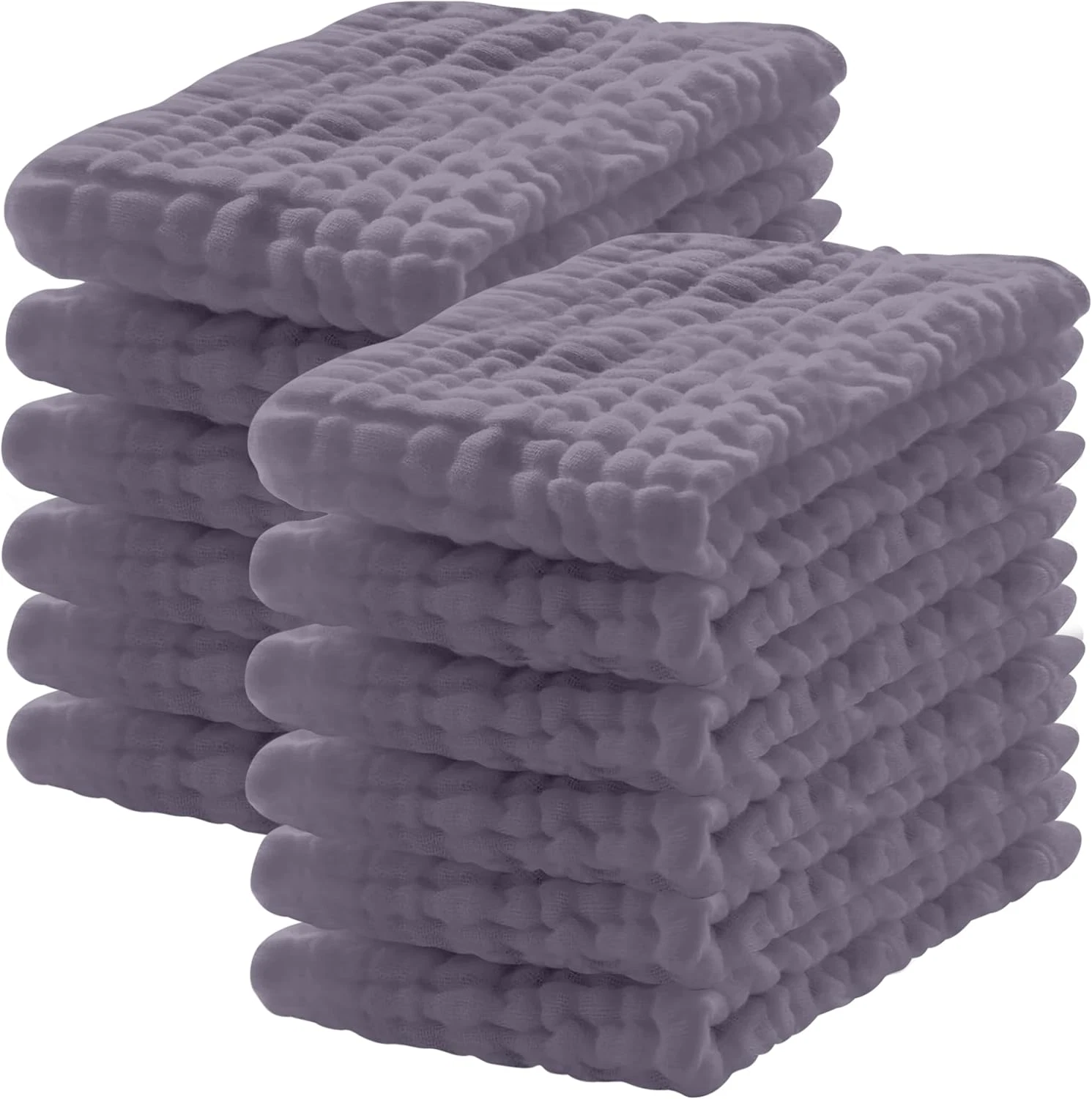 12 Pack 20"X10" Muslin Burp Cloths 100% Cotton Muslin Cloths Large - Extra Soft