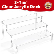 3-Tier Clear Acrylic Rack Perfume Makeup Nail Polish Ladder Display Stand USA