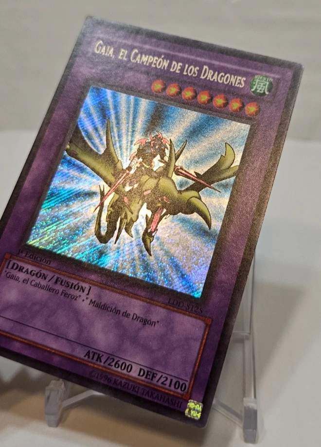 SPANISH Gaia The Dragon Champion LDD-S125 LOB-125 1st Edition Secret Yugioh 7944 - Image 3 of 4