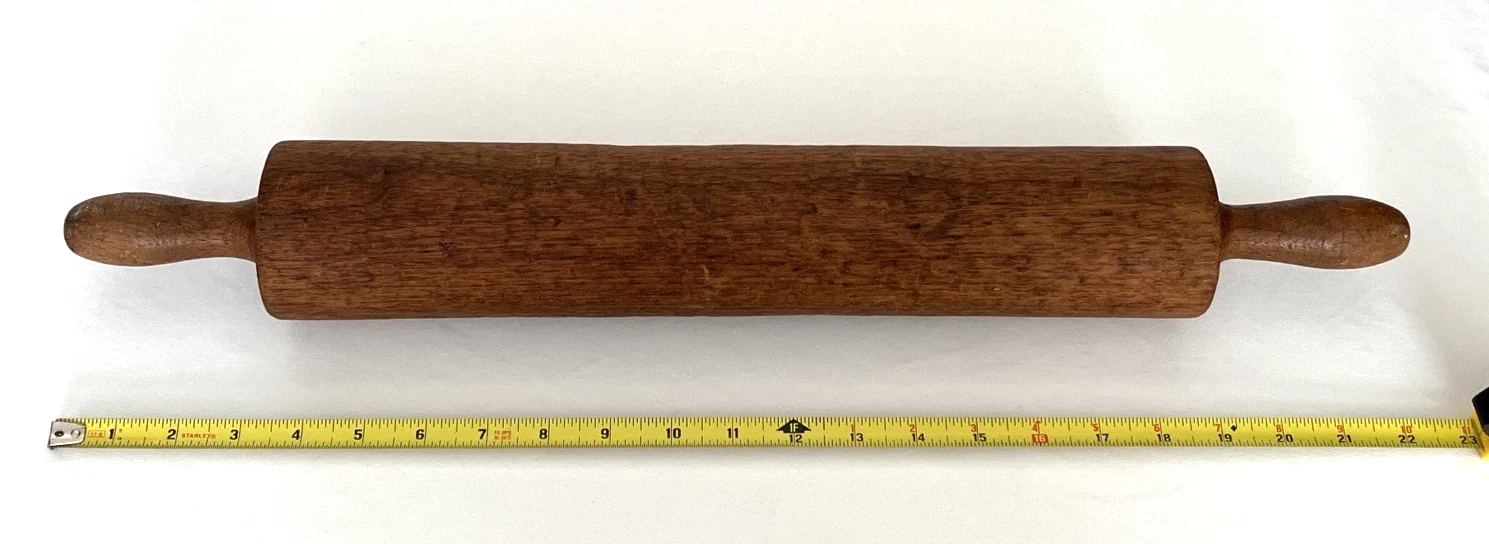 Large Wood Antique Rolling Pin 2 1/2 Pounds 22.5" L - 2.5"D--Lovely Orig Patina